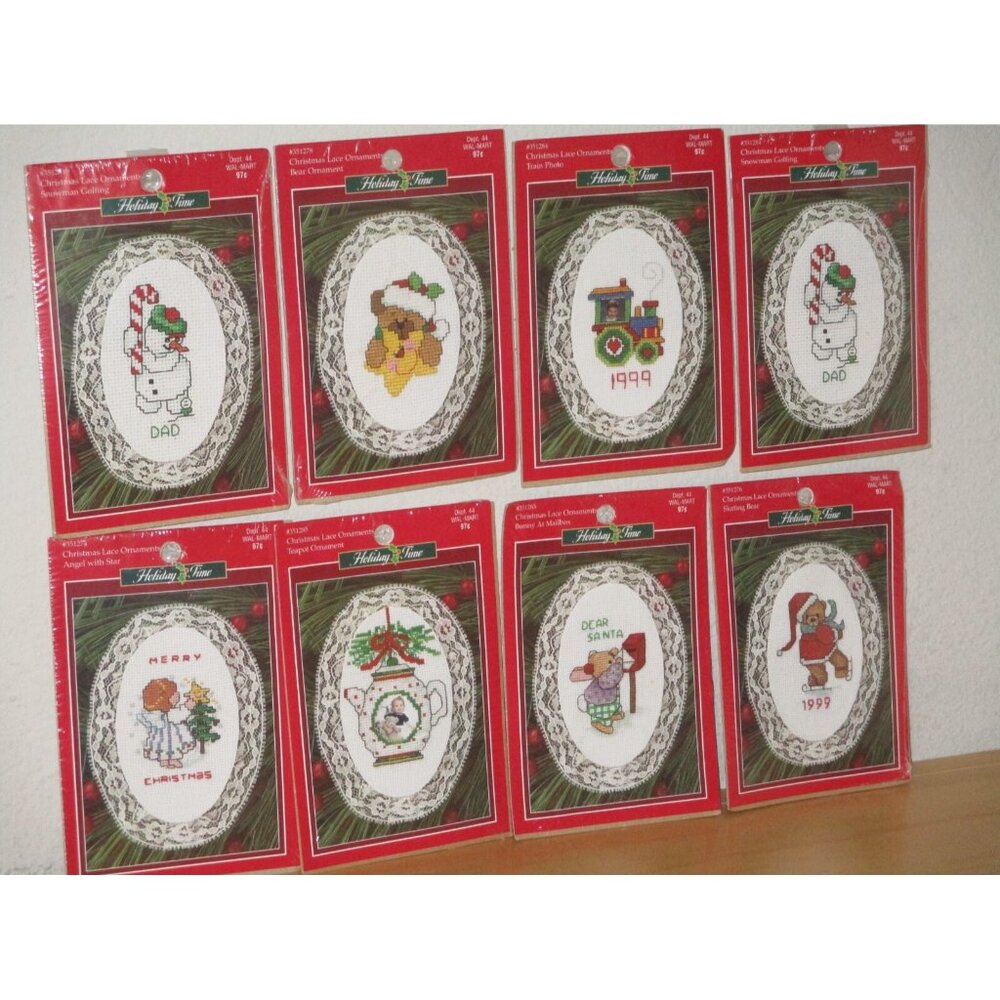 Christmas Cross Mini  Stitch Ornament Pictures Bear Train Snowman Wholesale Lot
